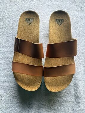 Reef Brown Double-Strap Cork Footbed Sandals